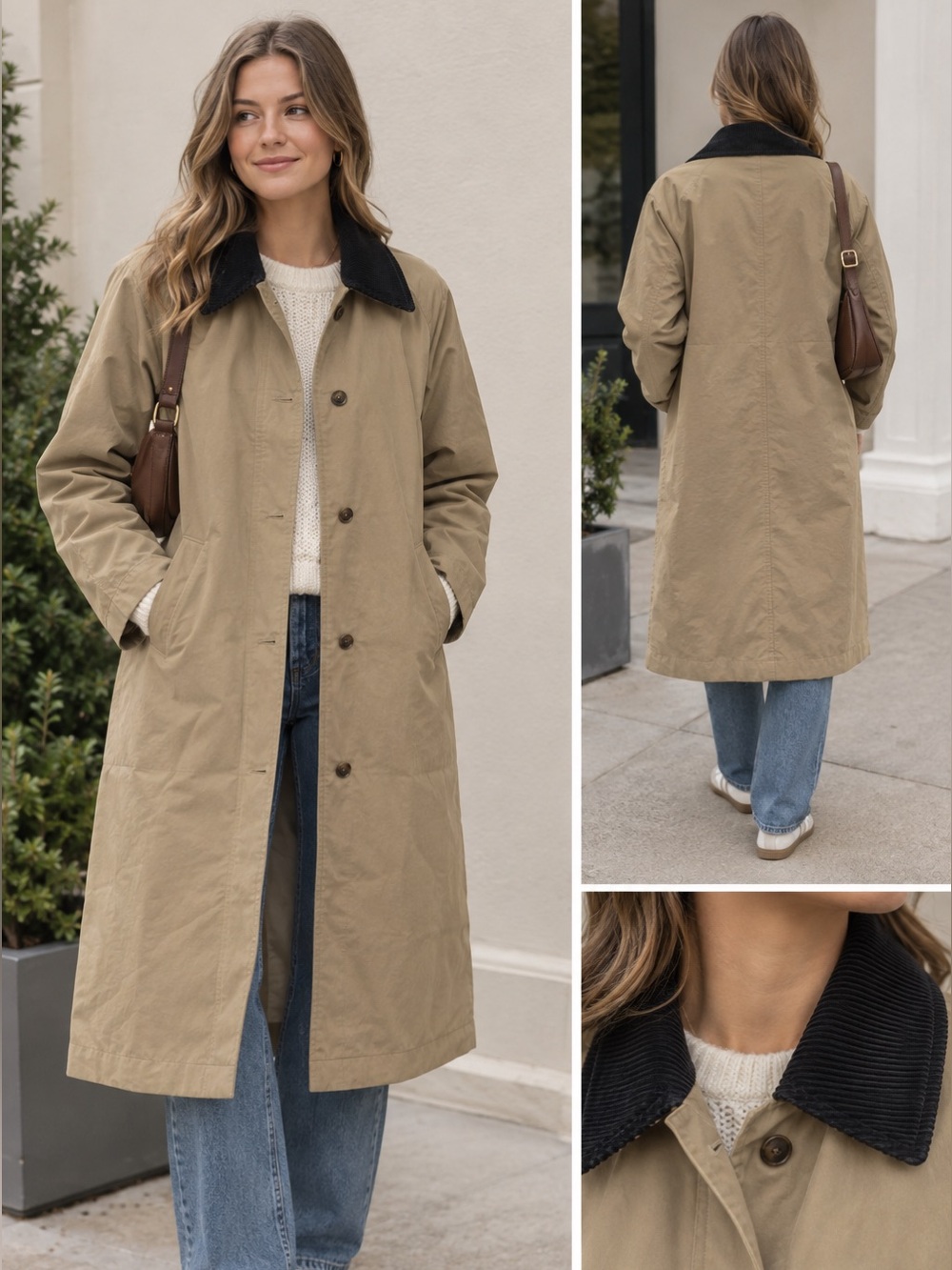 Old Navy Water-Resistant Long Barn Coat Brown 
XS